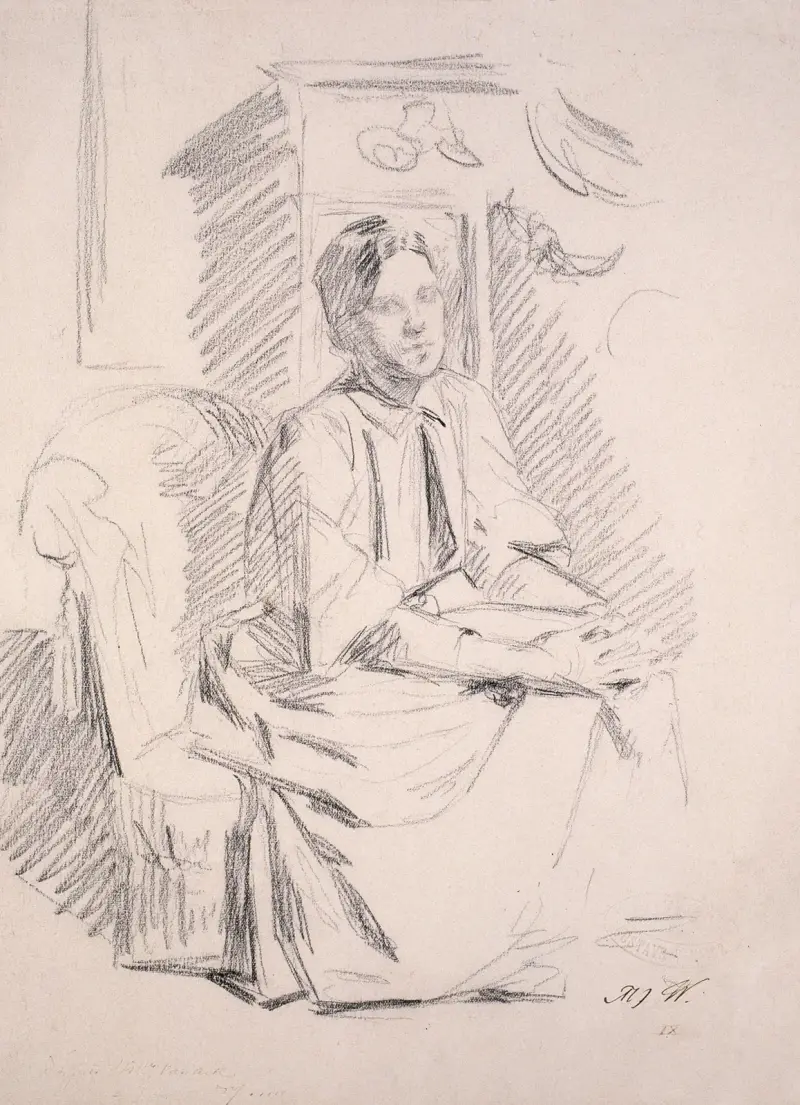 Portrait of Marie De Coster, the Artist’s Wife – nr 1 av Gustave Vanaise