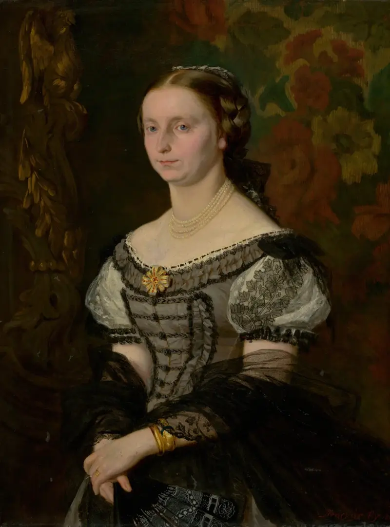 Portrait of Terézia Ujházy (née Prissnitzová) av Gyula Benczúr