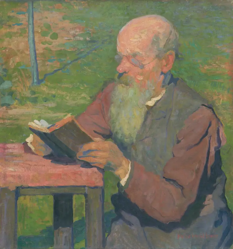 Čtoucí stařec, Elemír Halász-Hradil