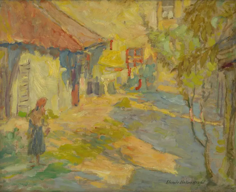 Im Hof, 1940 von Elemír Halász-Hradil