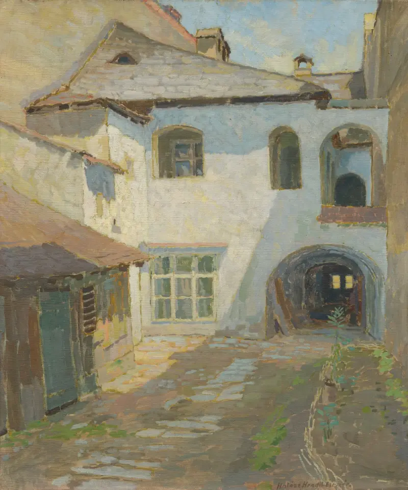 Na dvoře, 1925, Elemír Halász-Hradil