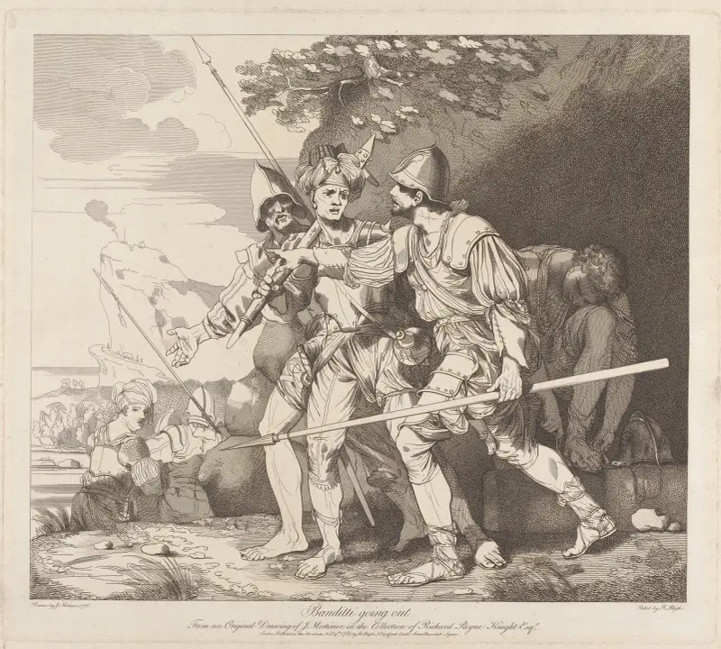 Banditen ausziehend von John Hamilton Mortimer