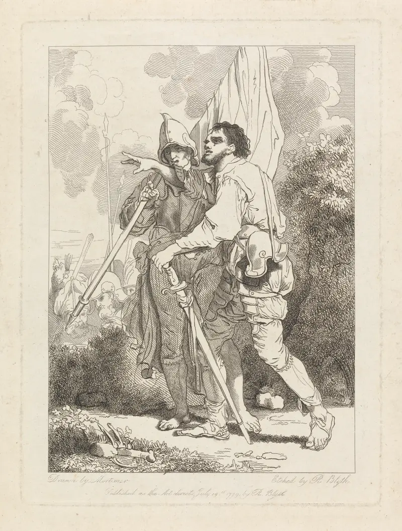 Banditti…Representing Banditti Variously Employed; Giving Orders in Battle av John Hamilton Mortimer