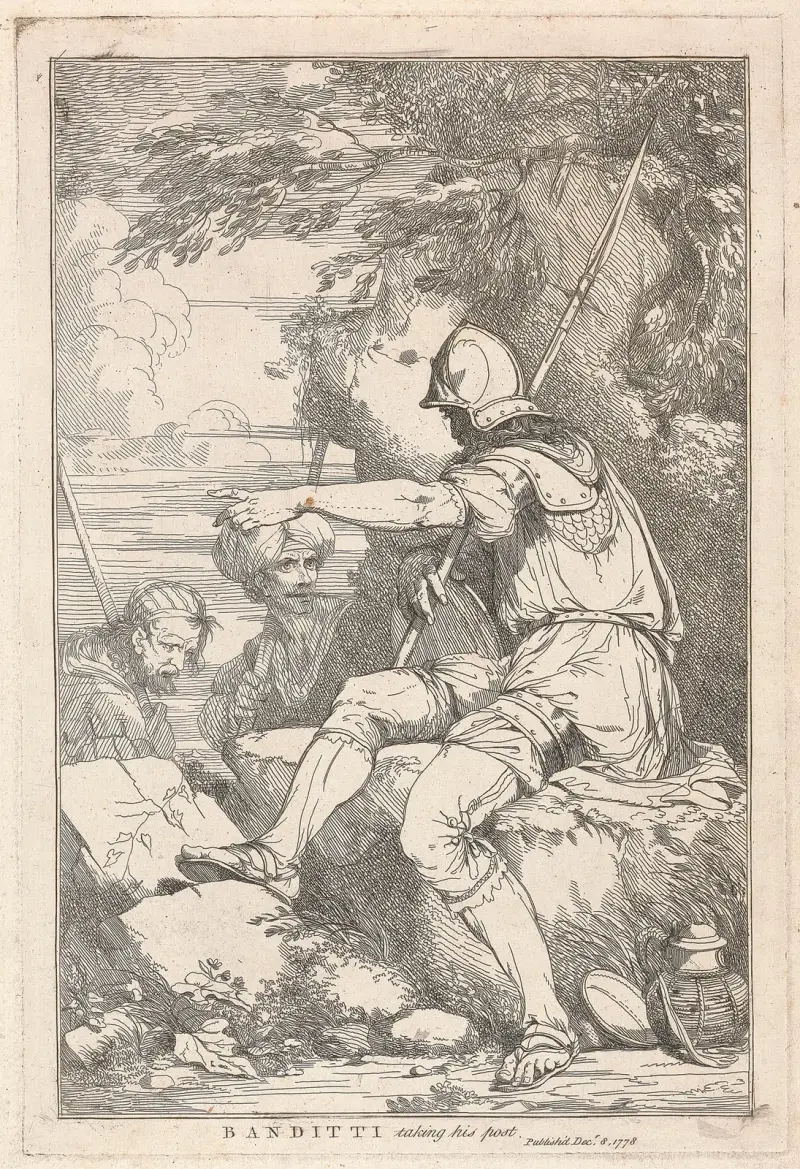 Bandit som intar sin position av John Hamilton Mortimer