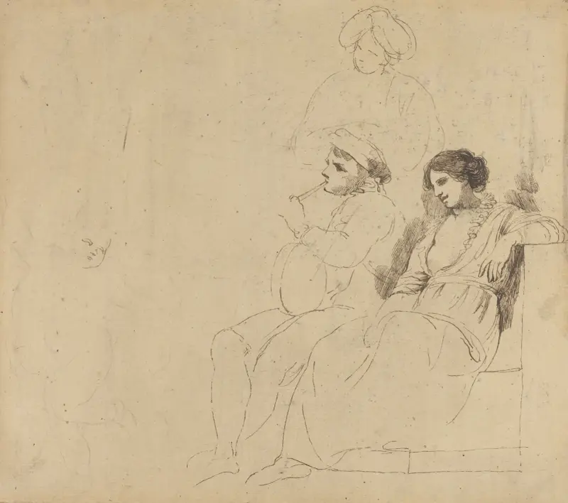 Study for ‘The Rustic Dancers’ av John Hamilton Mortimer