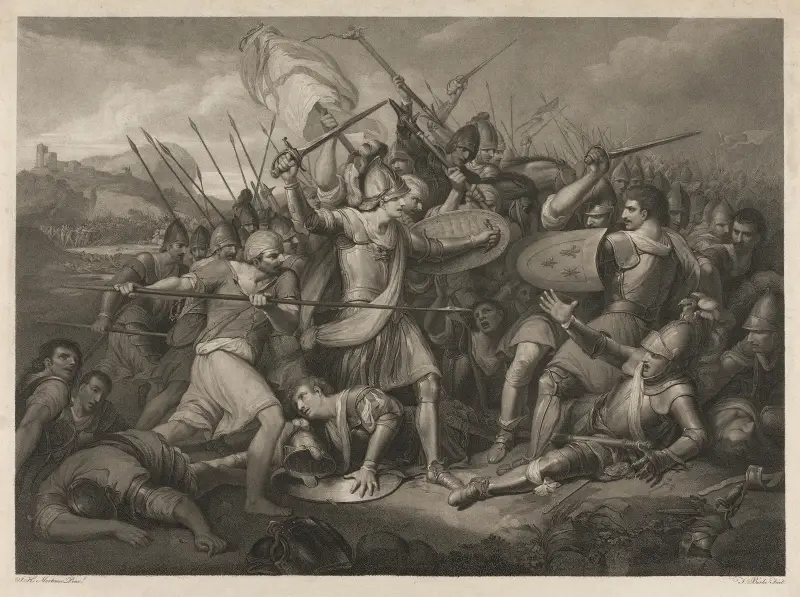 Slaget vid Agincourt av John Hamilton Mortimer