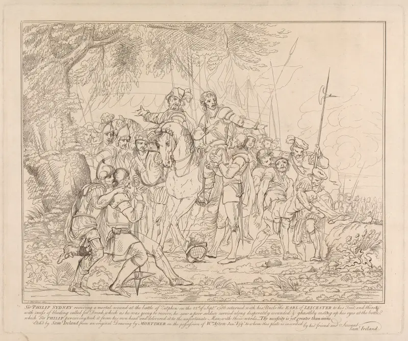 The Death of Sir Philip Sydney av John Hamilton Mortimer