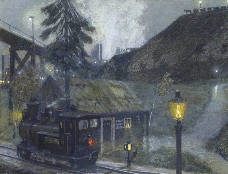 Przy kopalni, Hans Baluschek