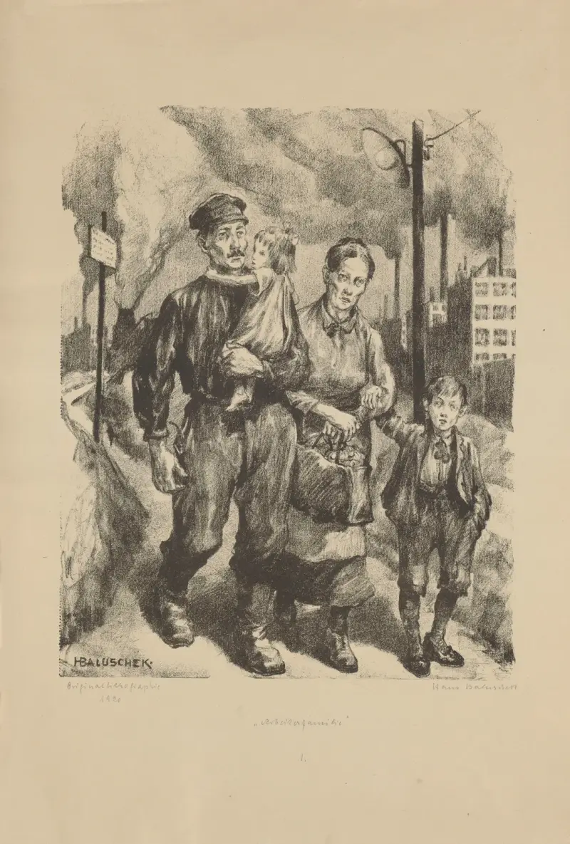 Arbeiterfamilie von Hans Baluschek