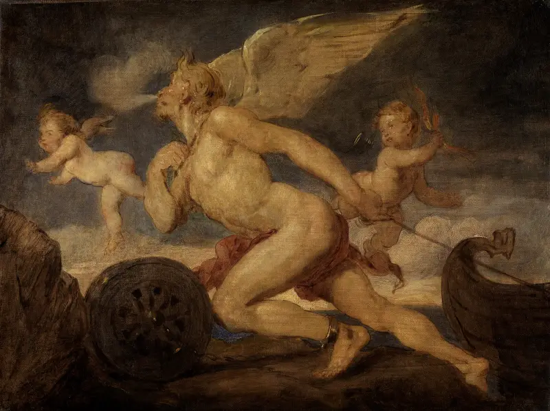 Allegorie der Dampfkraft av Hans Canon