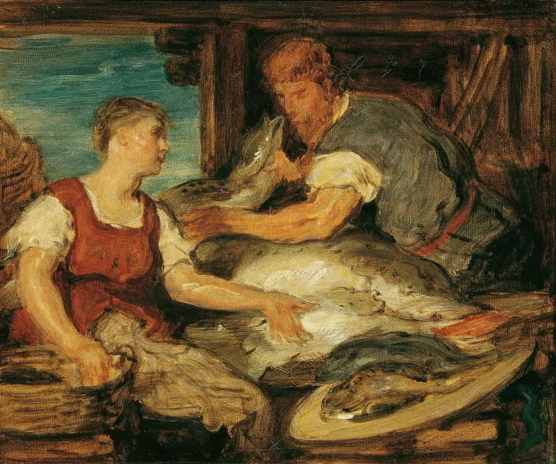 Die Fischverkäuferin av Hans Canon