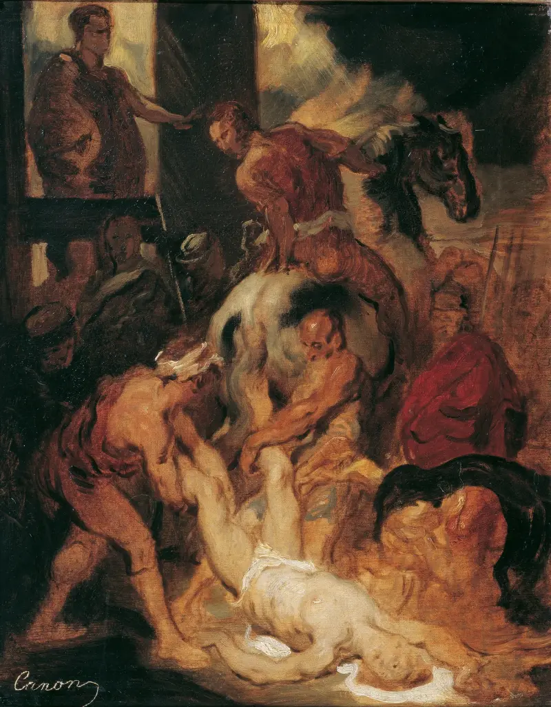 Den helige Hippolytos martyrium av Hans Canon