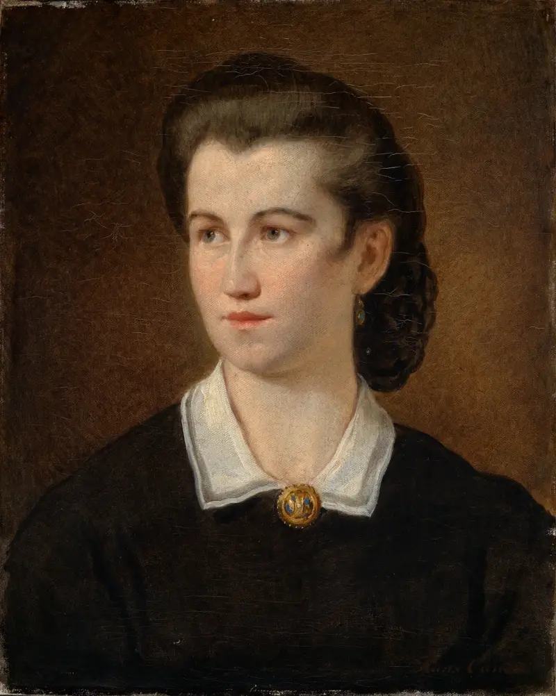 Portrait of a young girl av Hans Canon