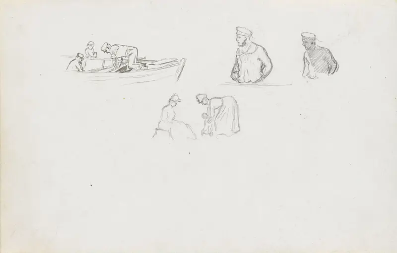 Figurstudier, Rügen av Hans Gude