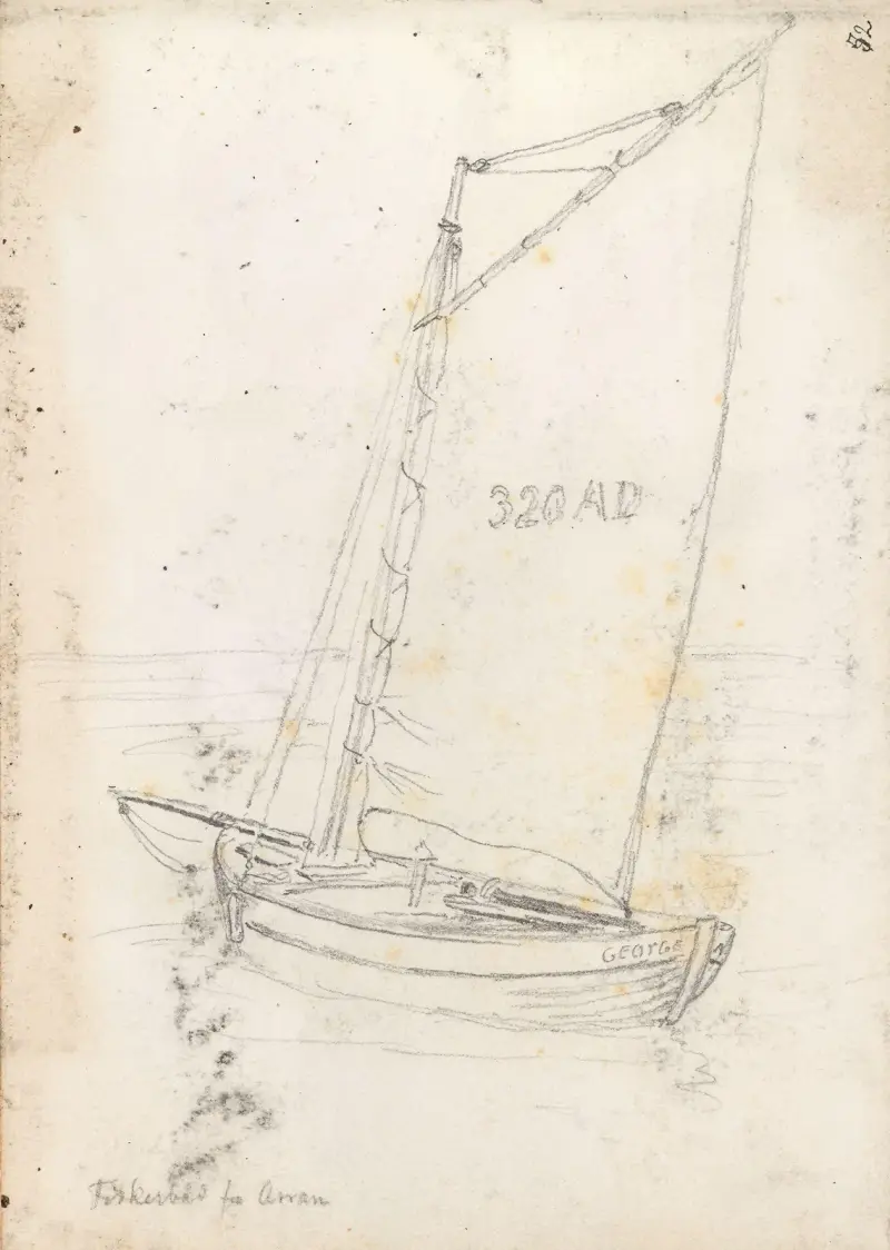 Fiskebåten ‘George’ från Arran av Hans Gude
