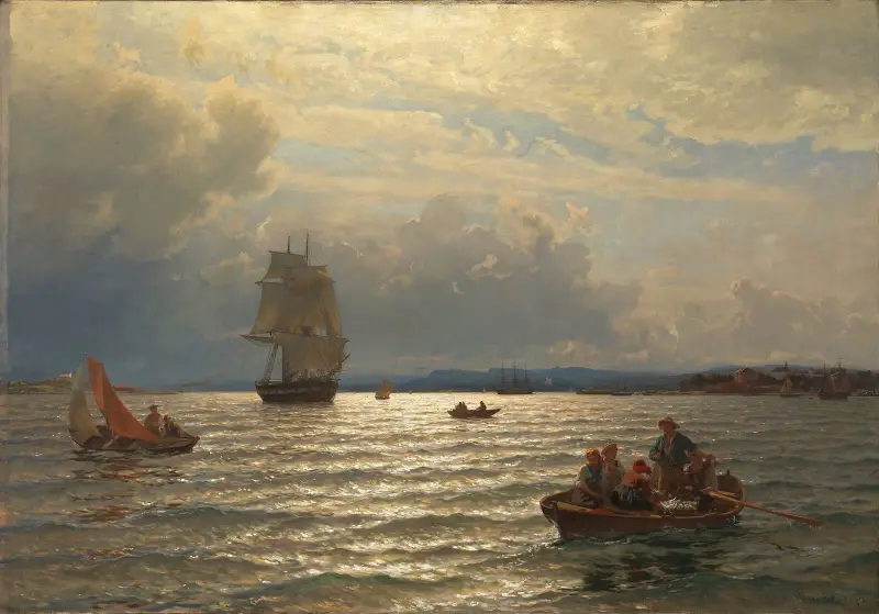 From the Inlet of Oslo av Hans Gude