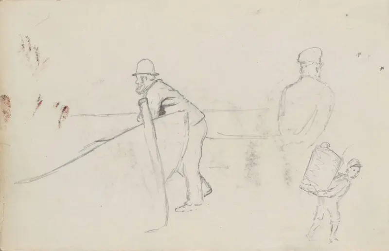 Fugurstudier, Rügen av Hans Gude