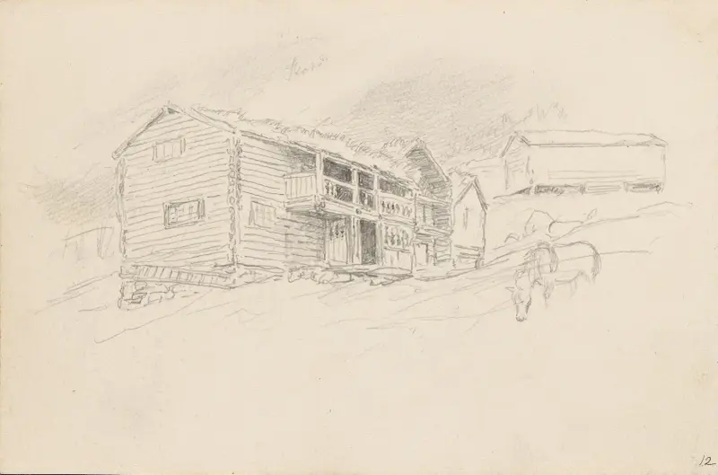 Gård, Gudbrandsdalen av Hans Gude