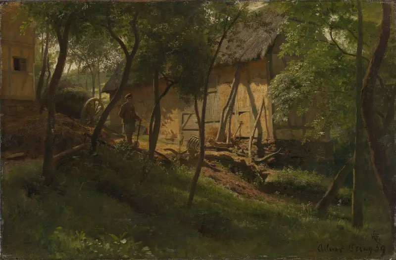 Deutscher Bauernhof von Hans Gude