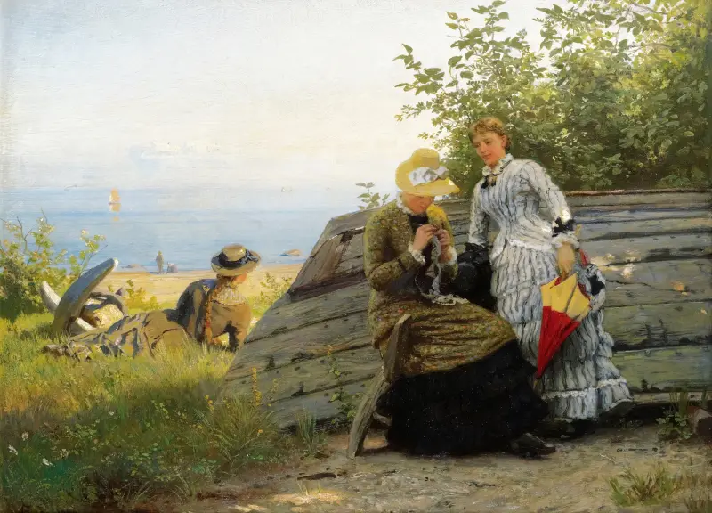 Ladies In The Sunshine av Hans Gude