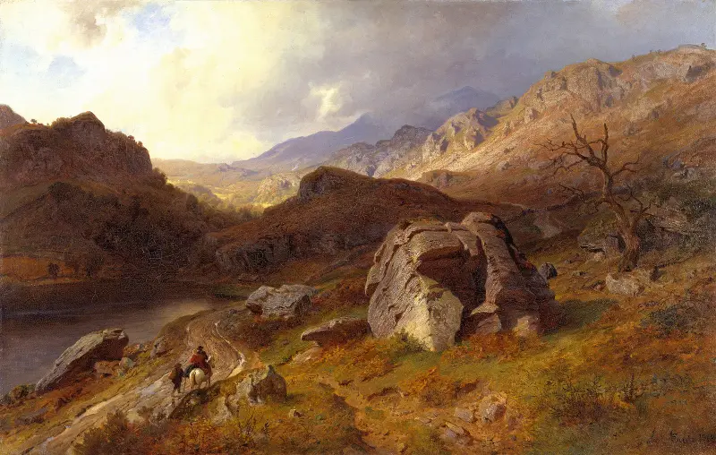 Lledr-dalen i Wales av Hans Gude