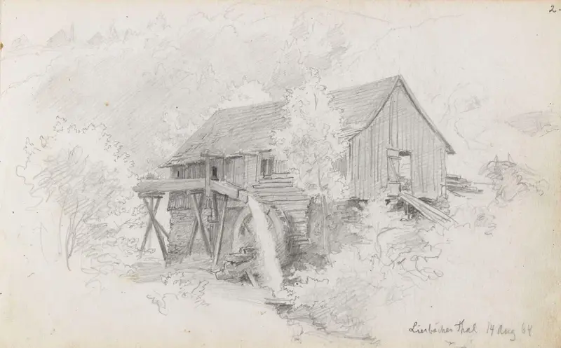 Kvarn, Lierbacher av Hans Gude