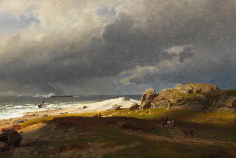 Nordische Küstenlandschaft av Hans Gude