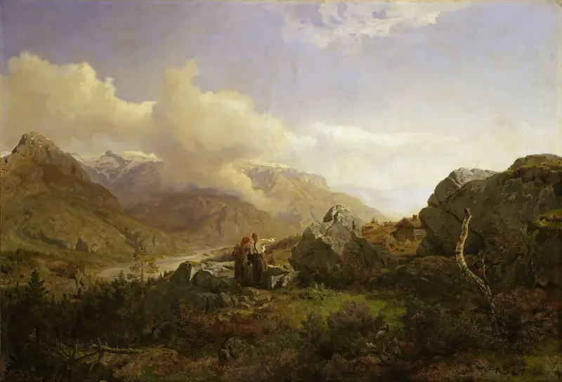 Norwegisches Hochgebirge, 1858 von Hans Gude
