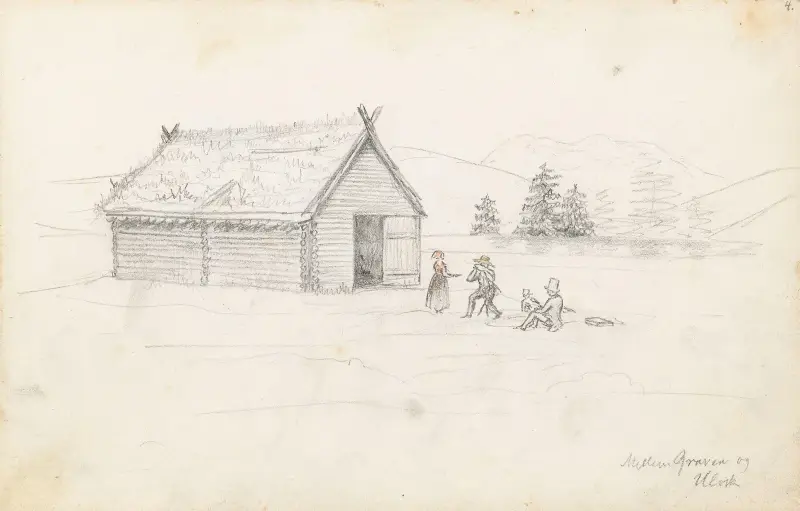 Rast mellom Granvin og Ulvik av Hans Gude