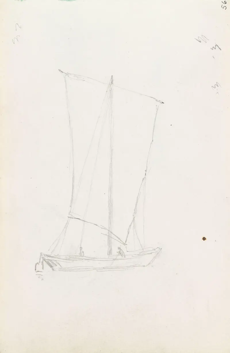 Segelbåt av Hans Gude