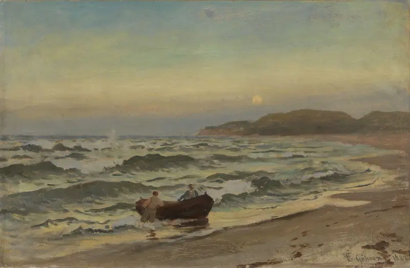 Burza nad Rugią, Hans Gude