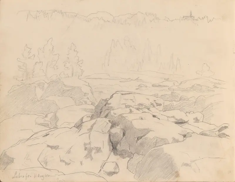 Ved Labrofossen av Hans Gude