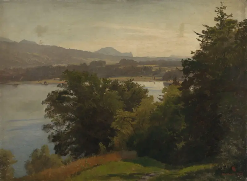 Vy över Mondsee av Hans Gude