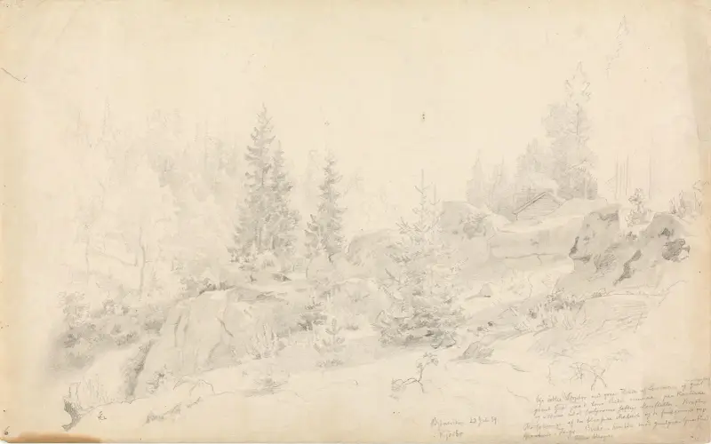 Skogsscen av Hans Gude