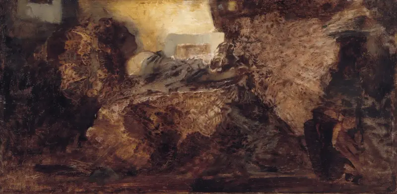 En ung kvinna som sover av Hans Makart