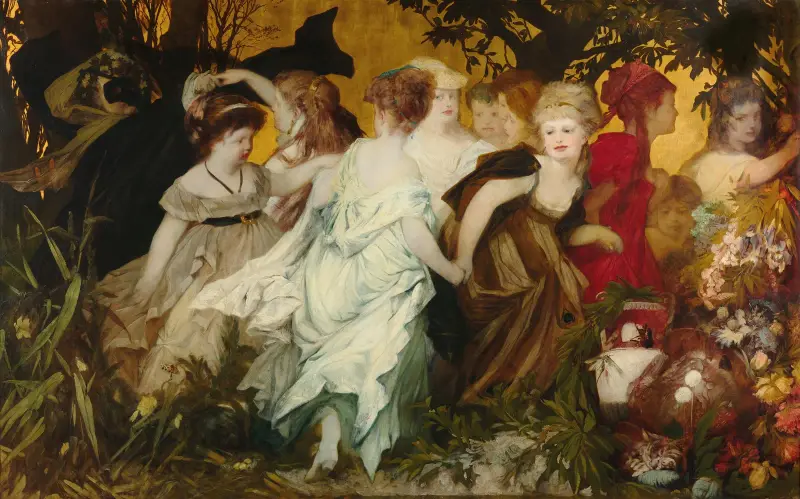 Moderna amoretto av Hans Makart