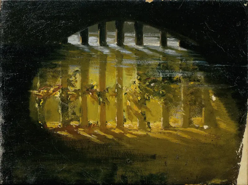 Motiv från slottsparken Hellbrunn av Hans Makart