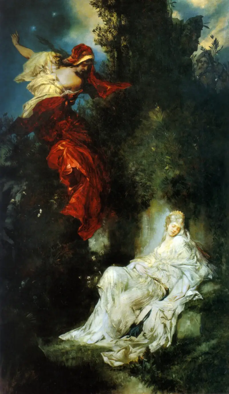 Snövit sovande av Hans Makart