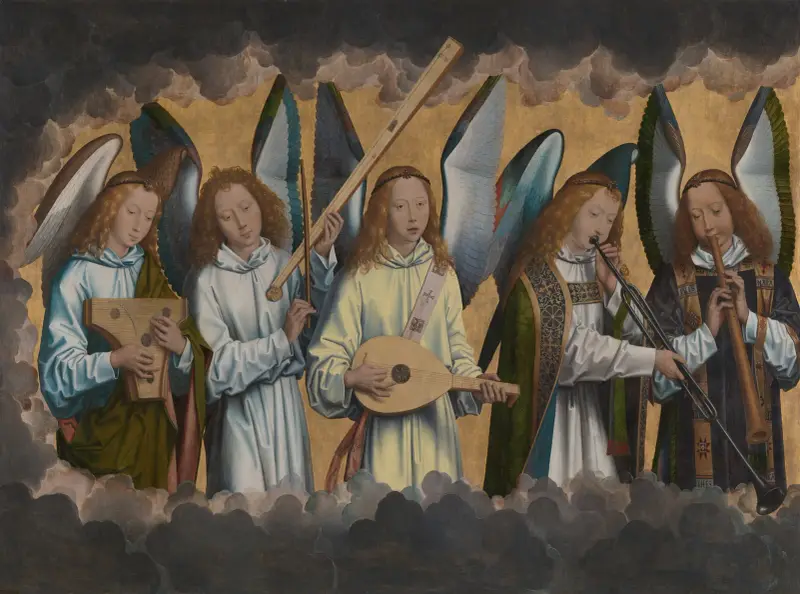 Musizierende Engel, 1483 – Nr. 2 von Hans Memling
