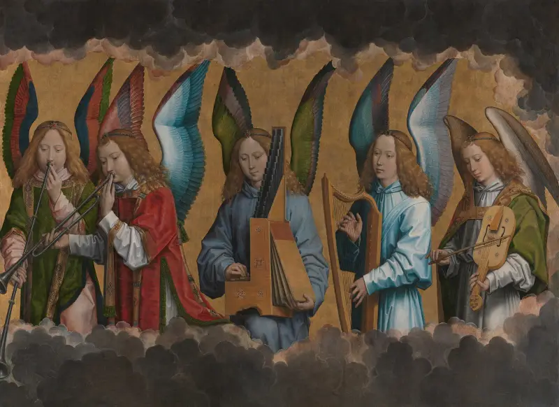 Musizierende Engel, 1483 – Nr. 1 von Hans Memling