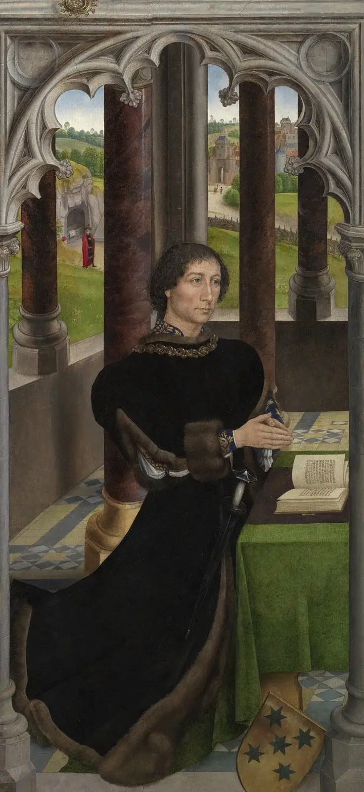 Portrait of a Member of the De Rojas Family av Hans Memling