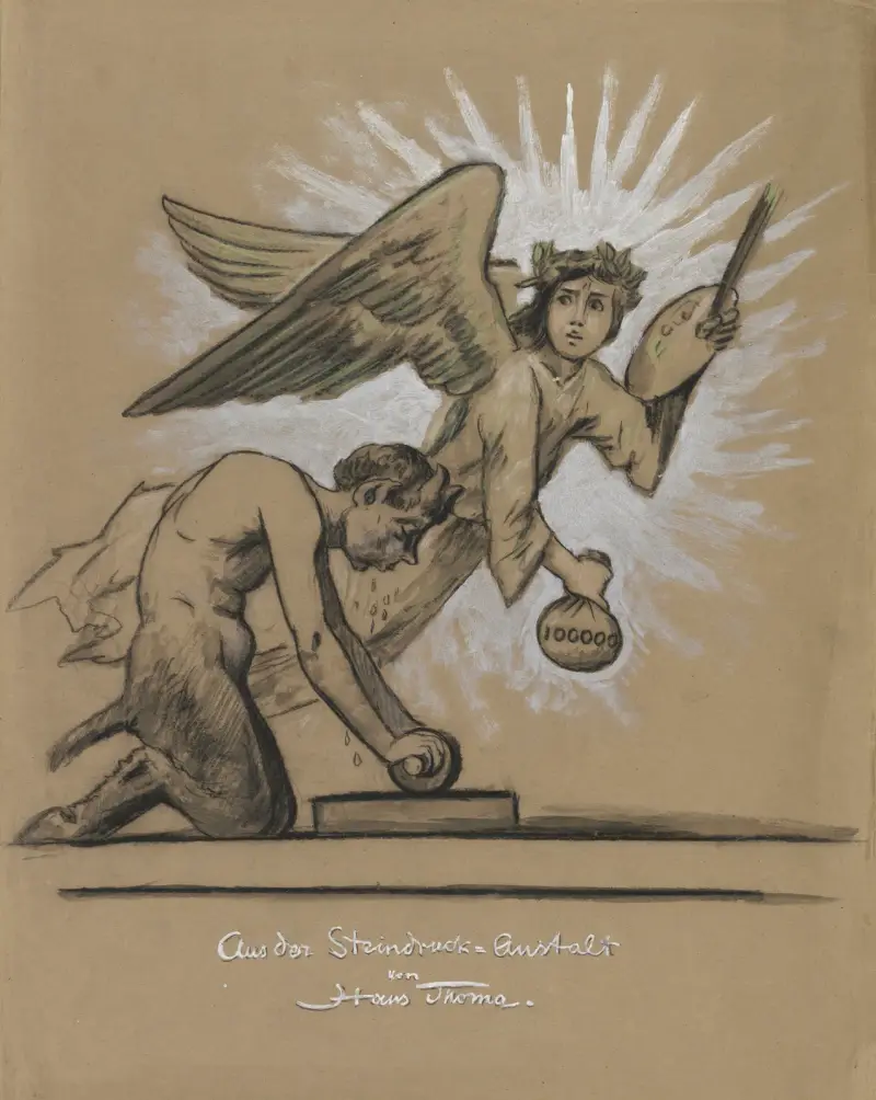 Alegoria litografii, Hans Thoma