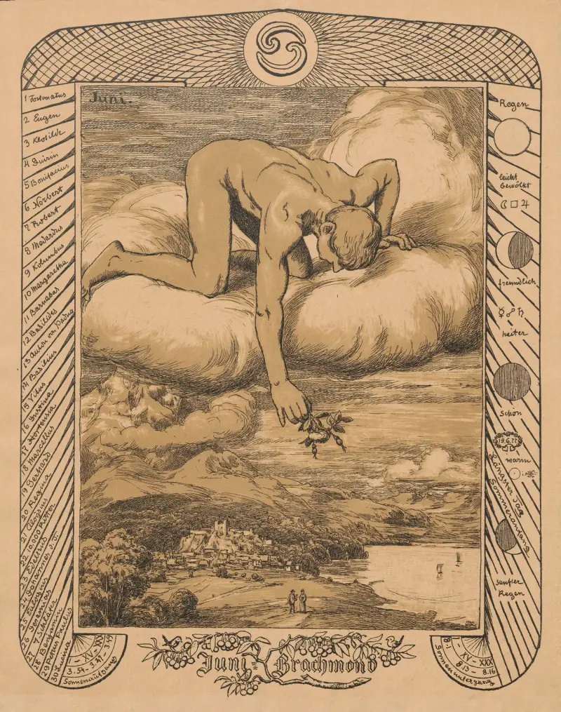 Allegory of June av Hans Thoma