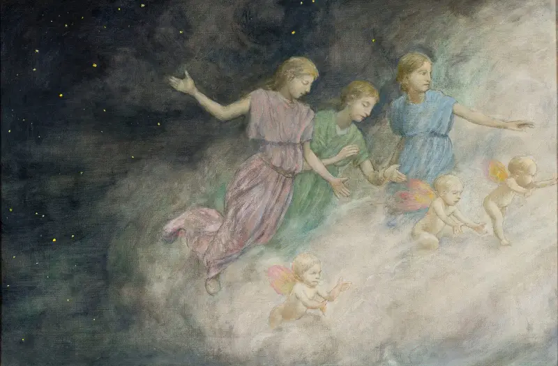 Anioły – Zwiastowanie, Hans Thoma