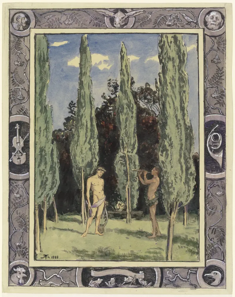 Apollo und Marsyas von Hans Thoma