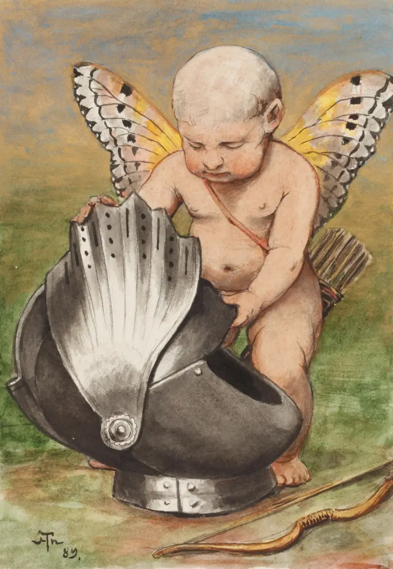 Kerub mit Helm von Hans Thoma