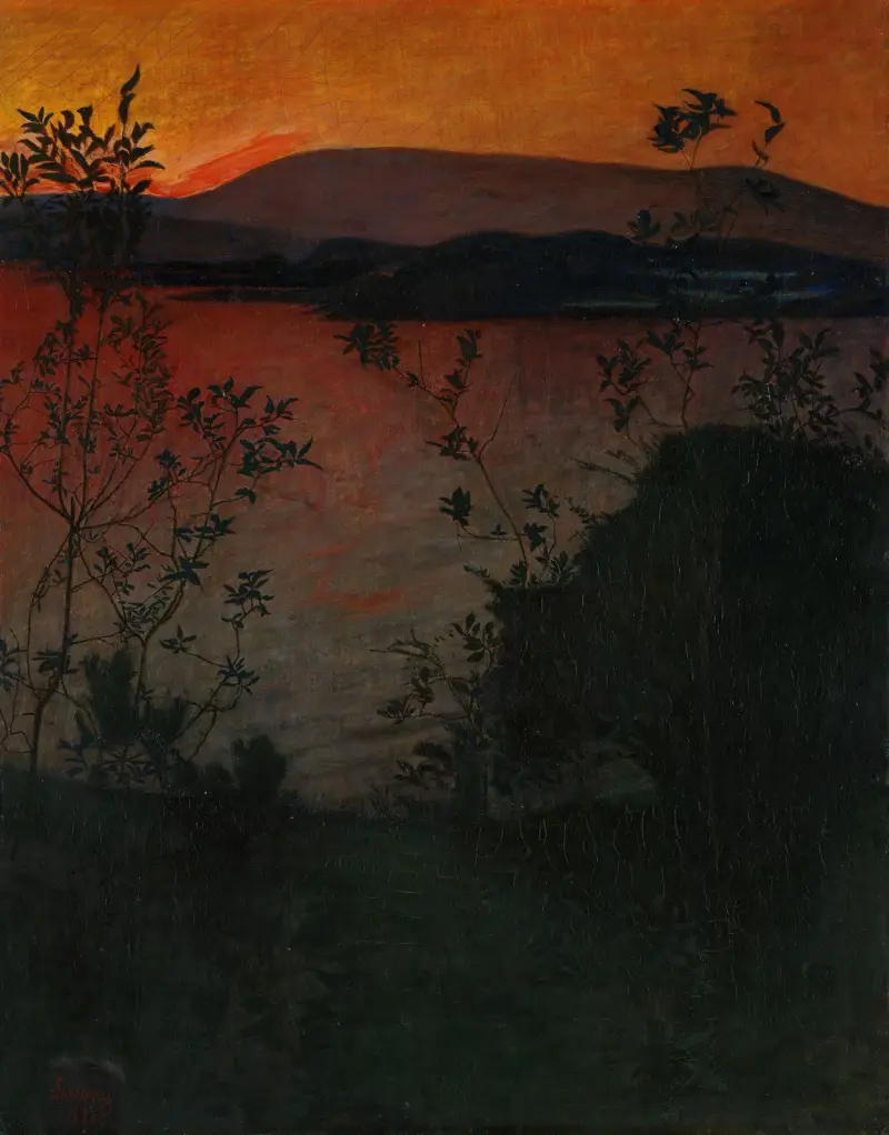 Abendglühen von Harald Sohlberg