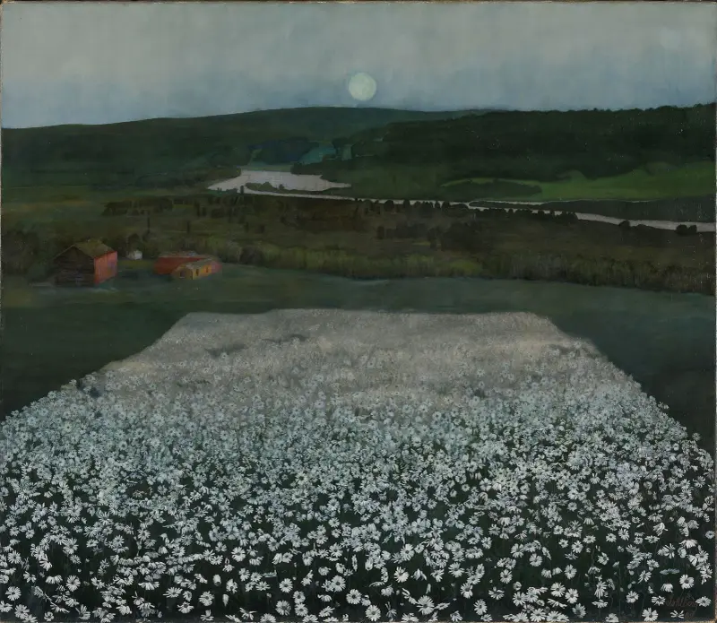 Flower Meadow in the North av Harald Sohlberg