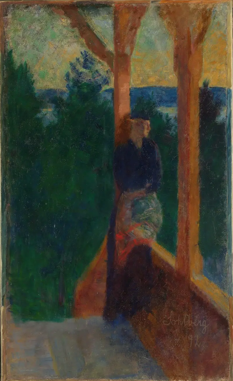 Auf der Veranda von Harald Sohlberg