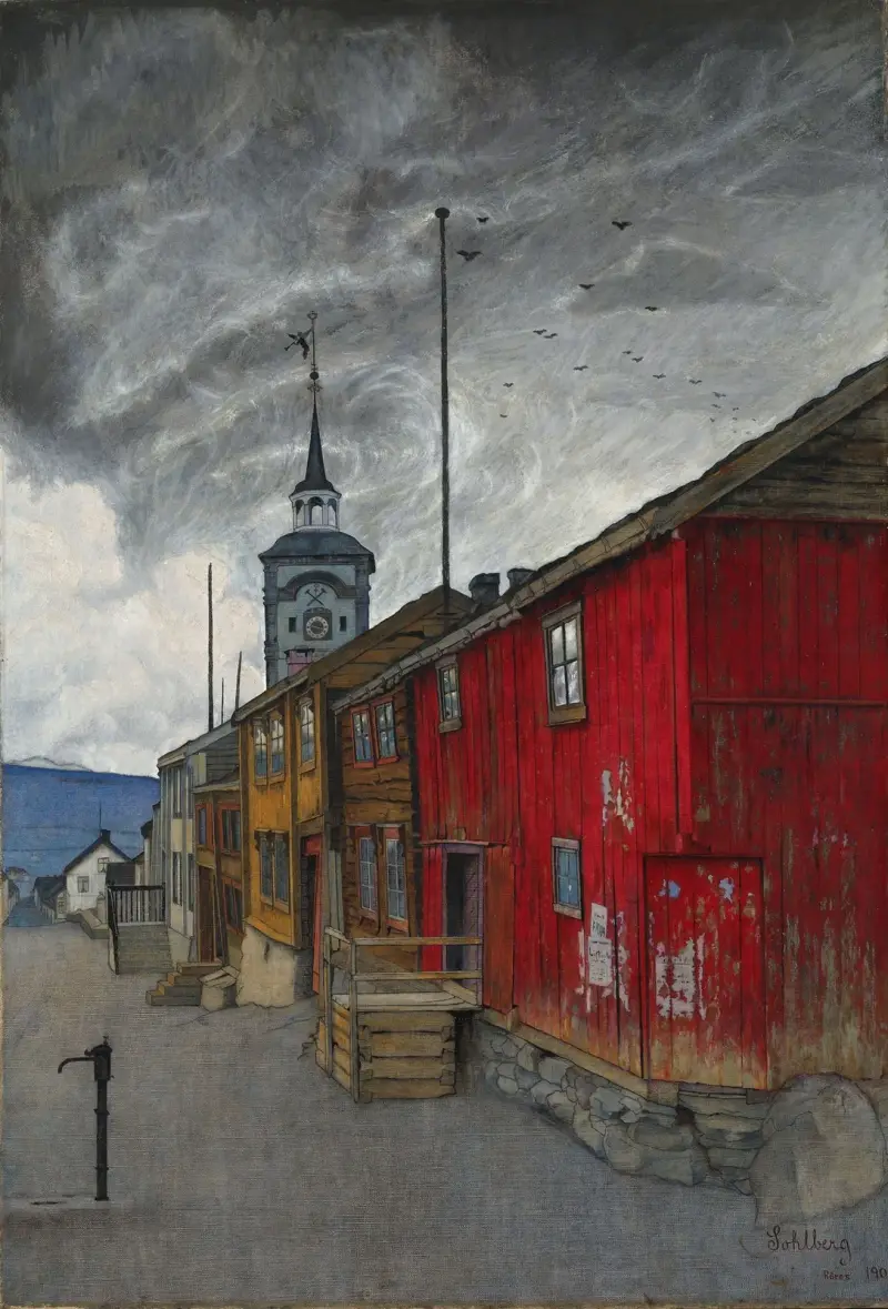 Ulica w Røros, Harald Sohlberg